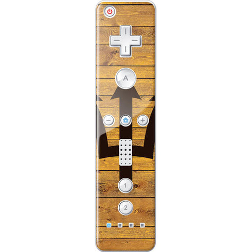 Barbados Flag Dark Wood Wii Remote Controller Skin